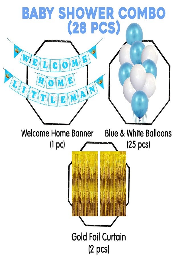 Zyozique™ Baby Boy Welcome Home Decoration Kit Paper Banner with Balloons for Baby Shower / Welcome Party / Birthday Party Supplies(Pack of 28) - Image 2